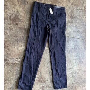 NWT $89.50 Talbots Size 2 Stretch‎ Cotton Chino Pants Full Length Straight Leg